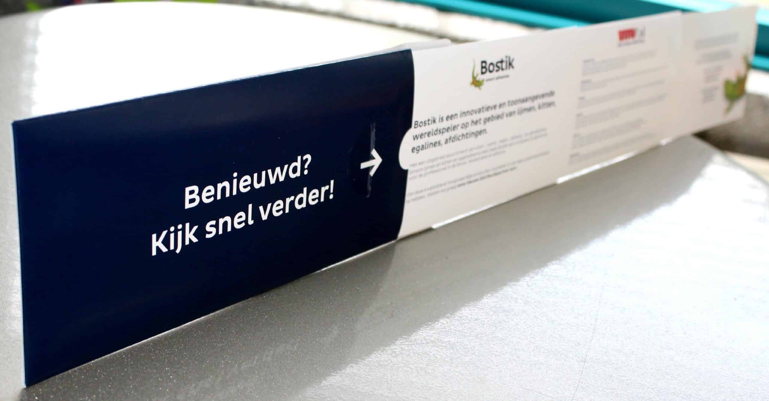 Telecard self-mailer used as informative direct mail by Bostik