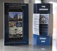 Turning Card business card used as a marketing tool by Hilton Hotel