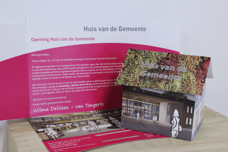 Het Pop Up Huisje als uitnodiging voor opening van gemeentehuis