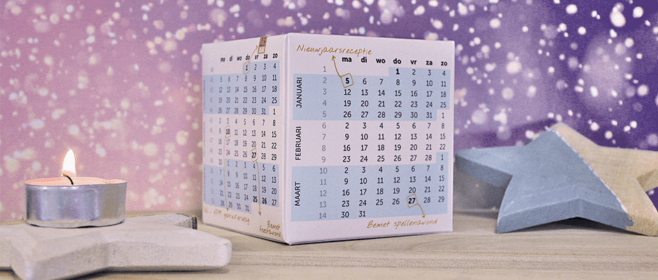 Case Direct Mailing End of Year Mailing Pop Up Cube Calendar