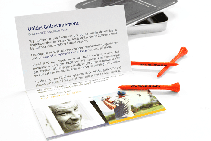Invitation to the Unidis Golf Event