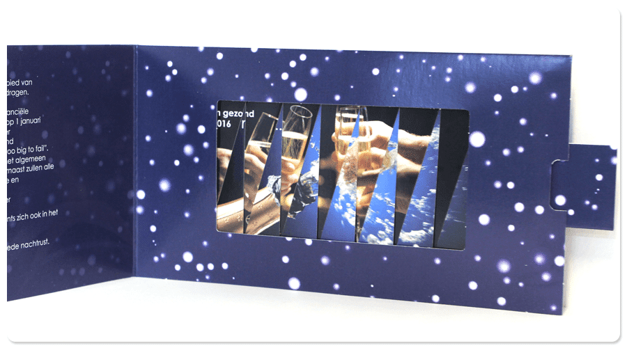 End the year splashing with a stunner of a Curtain Card