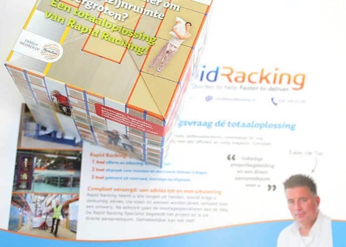 Promotional Out of the Box Card for Rapid Racking