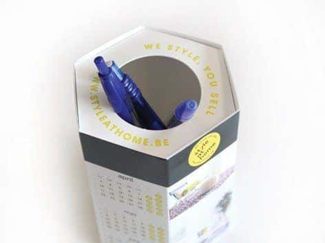 Case Direct Mailing Hexagon Pen Holder Style at Home