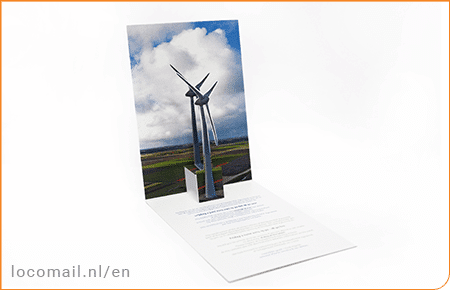 2D card A6 Windmill direct mail