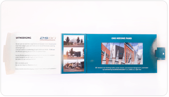 Slat card for DS80 as direct mailing