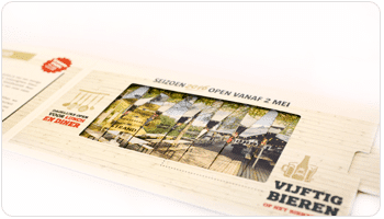 Direct mail slat card with slats Strandzuid