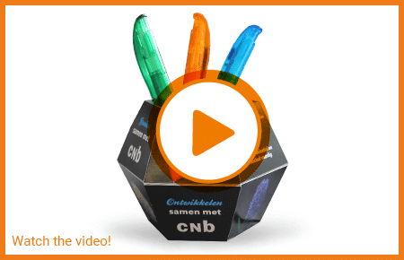 Case Direct Mailing Out of the Box Pop Up Bal Pennenhouder