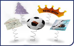 Action wobble jumping direct mail card