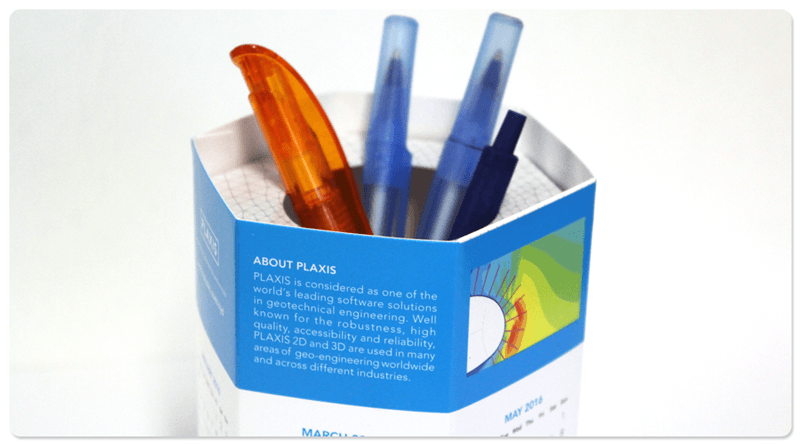 Branded Desktop product Push up Pen Pot