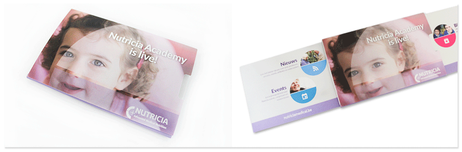 Twin Slider extension card Nutricia direct mailing