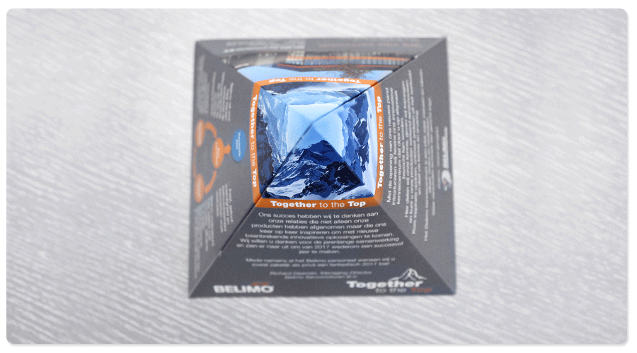 3Dimensional direct mail Pop up Pyramid