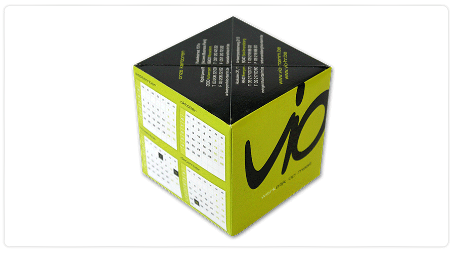 Pop up Calendar Pop up Cube 90x90