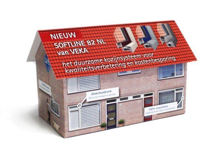 Pop-up Huisje als bijpassende direct mail voor VEKA Nederland