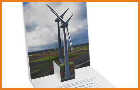 Pop up Kaart met Windmolen A6