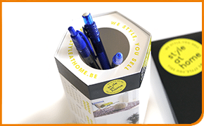 Case Direct Mailing Hexagon Pen Tray Style at Home
