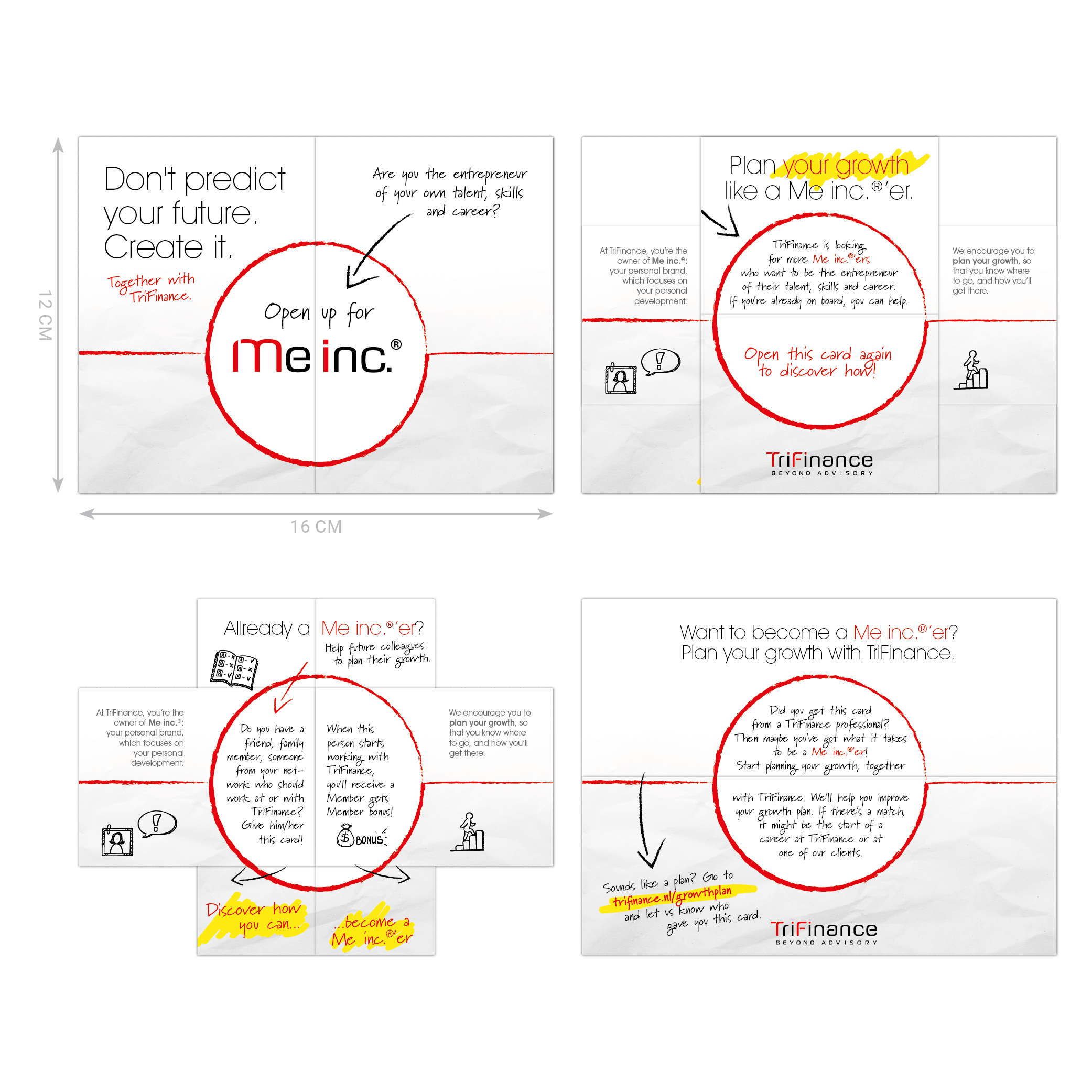 Case Direct Mailing Turning Card Folding card Tri Finance