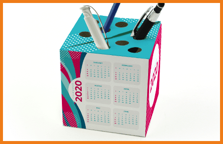Out of the Box 9x9 pen holder calendar