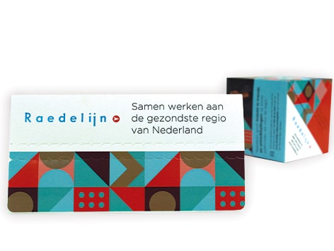 Spring cube as direct mail for Raedelijn