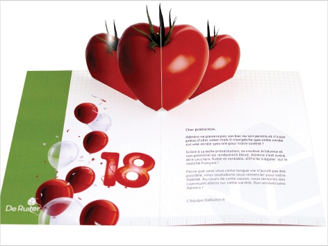 De Ruiter uses Pop-up Card for 18th anniversary