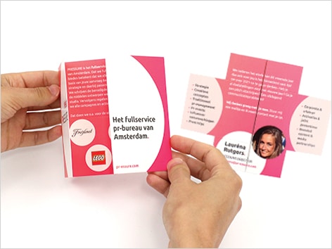 PR agency Pressure sends small folding cards