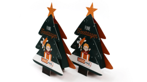 Voorbeeld Kerstmailing Eindejaarsmailing Kerstboom Pop-up kaart