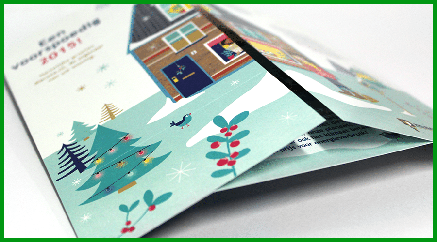 Voorbeeld Eindejaarsmailing Turning Card Kerst Directe Mailing