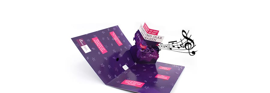 Muziekkaart Geluidskaart Kerst Direct Mailing