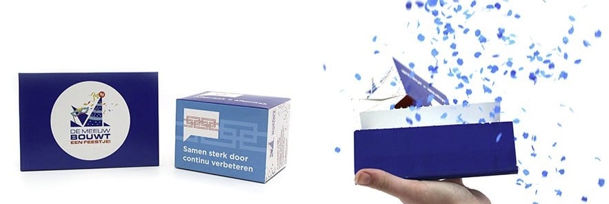 Exploding confetti card