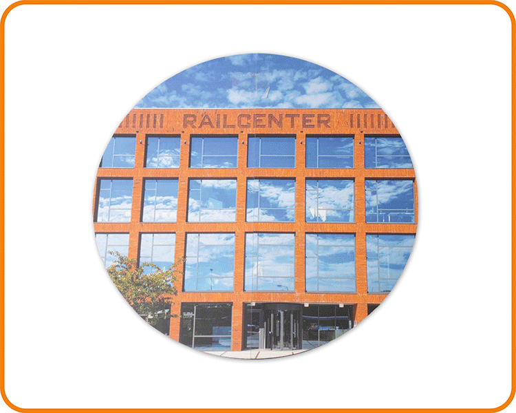 GIF van de Turning Card in rond formaat